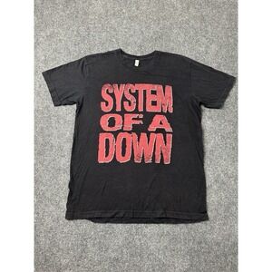 Mens T Shirt System of a Down Tour 2011 Black Graphic Tee, Size XL